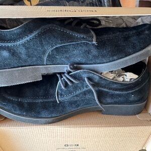 Classic Black Suede Men's Shoes